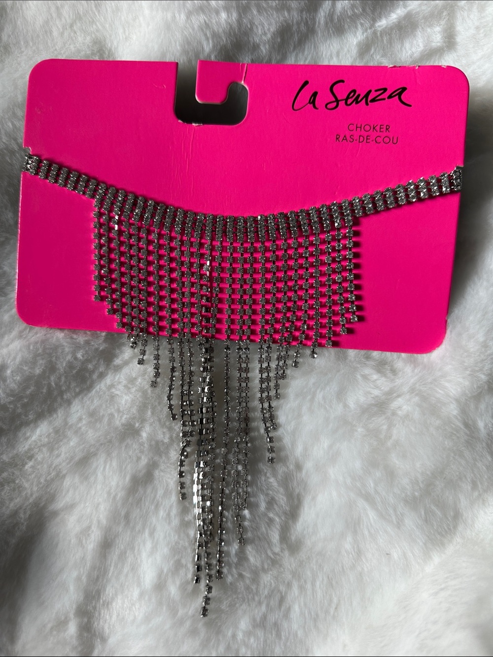 La Senza Silver Cascading Rhinestone Choker